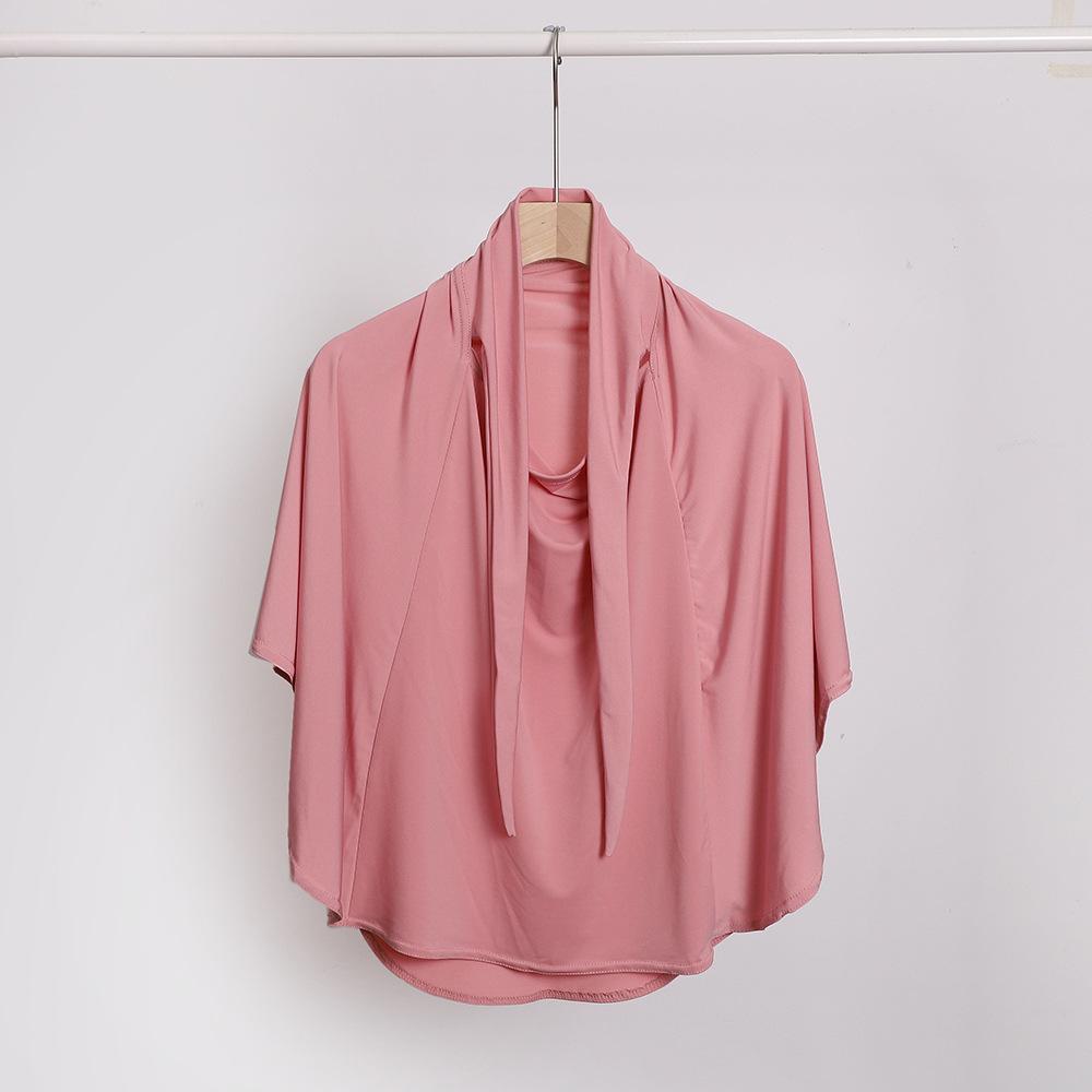 Ramadan Spring Summer Breathable Ironless Hijabs Long Instant Hijab Woman Ready To Wear With Face Masks Ready to Wear Hijabs