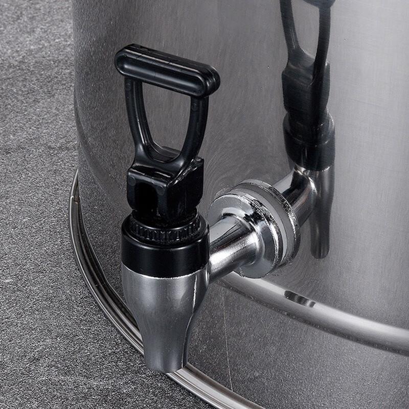 Stainless Steel Insulated Bucket, 20L with Tap, for Milk Tea, Soup, Rice, Sealed Container, Construction Site Tea And Food Serving Bucket