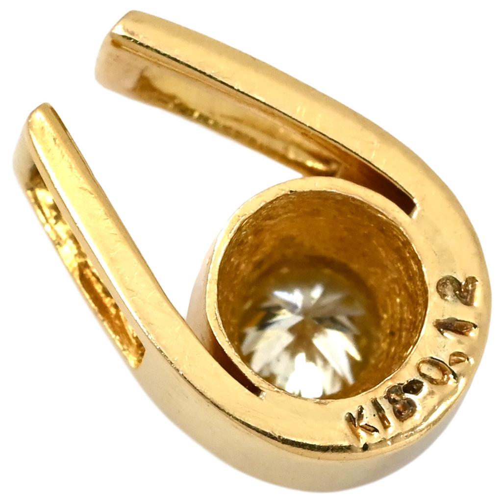 NON BRAND - Diamond 0.12ctPendant top 18K Yellow Gold/diamond Array