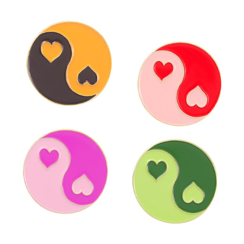 Creative Shaped Heart Alloy Brooch Stunning Enamel Badge Perfect For Fashion Unique