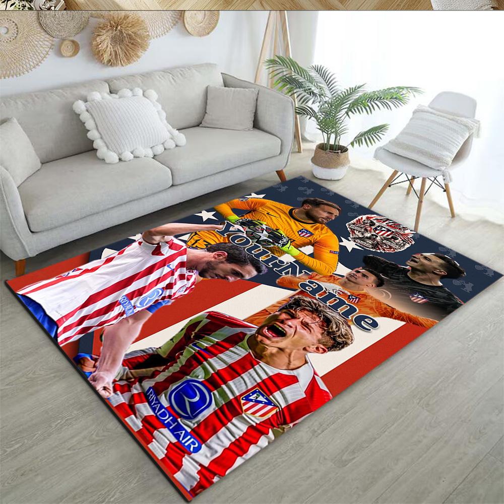 Atletico Madrid Customize Your Name Floor Rug Office Rug Suitable for Dormitory Hallway Entryway Decorate room Anti-slip Rug Office home decor