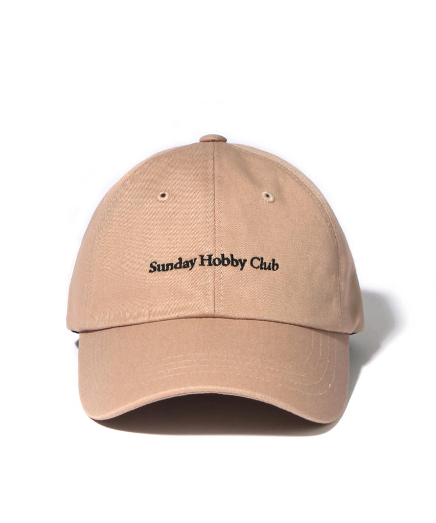 SUNDAY HOBBY CLUB 22Ss Signature Logo Curve Cap - Beige
