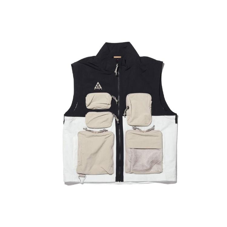 Nike ACG Vests Men s Black White Gray Stand Collar Moderate Workwear CK7237-010 S