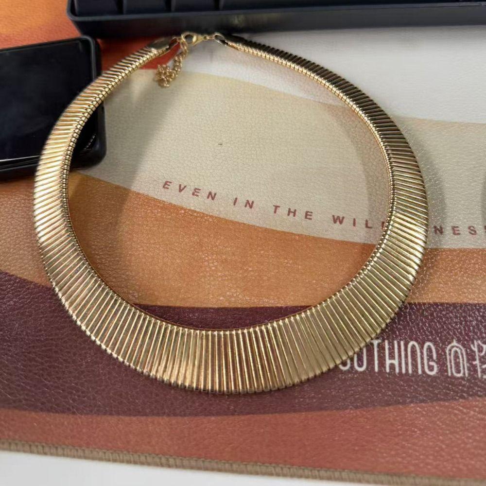 Metallkette Schlangenknochenkette Halskette Gold Übertriebene Schlüsselbein Kette Damen