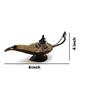 Hand Crafted Metal Brass Aladdin Chirag Lamp (Golden, 8 Inches)