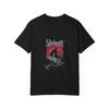 White T-Shirt with Slipknot Logo and Red Black Graphic Design for Music Fans and Casual Wear