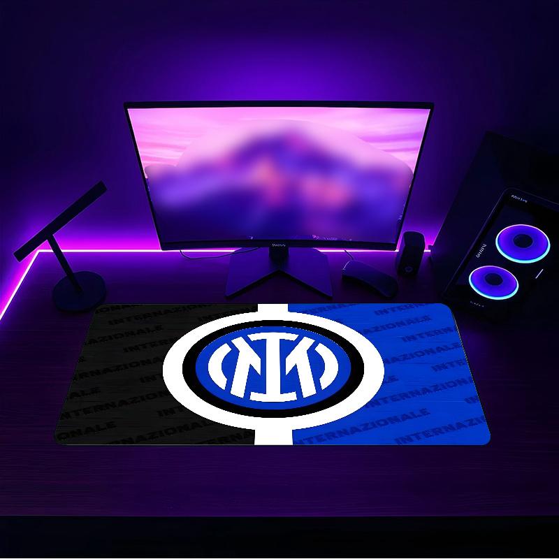Inter Milan (50) Tappetino per mouse con base in gomma antiscivolo, adatto per uffici domestici e un regalo ideale per i gamer