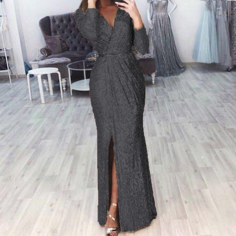 

Evening Dress Deep V Neck Dress Dress Dinner Party Sexy Dress Women s Sexy Evening Dress Black 2XL
