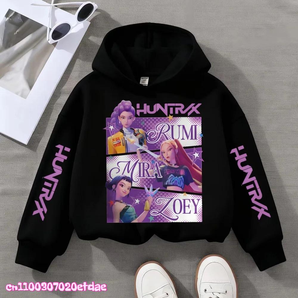 Y2K KPop Cazadores de Demonios Sudaderas Adolescentes Niñas Niños Rumi KPop Cazadores de Demonios Sudadera Otoño Casual Manga Larga Ropa para Niños