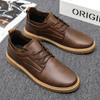 2026 Leather Casual Shoes For Men Leather Loafers Shoes Comfortable Anti-Slip Outdoor Slip On Sneakers Fashion Retro Leisure