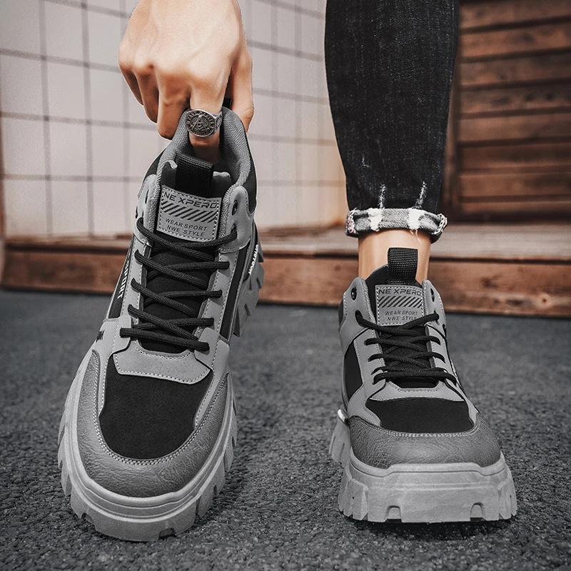 Fashion New Men's Tooling Shoe Outdoor Snow Boots Casual Sports Ankle Winter Popular Model Non-slip Waterproof Mans Boot Hard-wearing