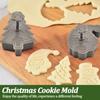 4-Piece Christmas Cookie Baking Mold Set with Snowman, Snowflake, Christmas Tree, and Santa Claus Designs
