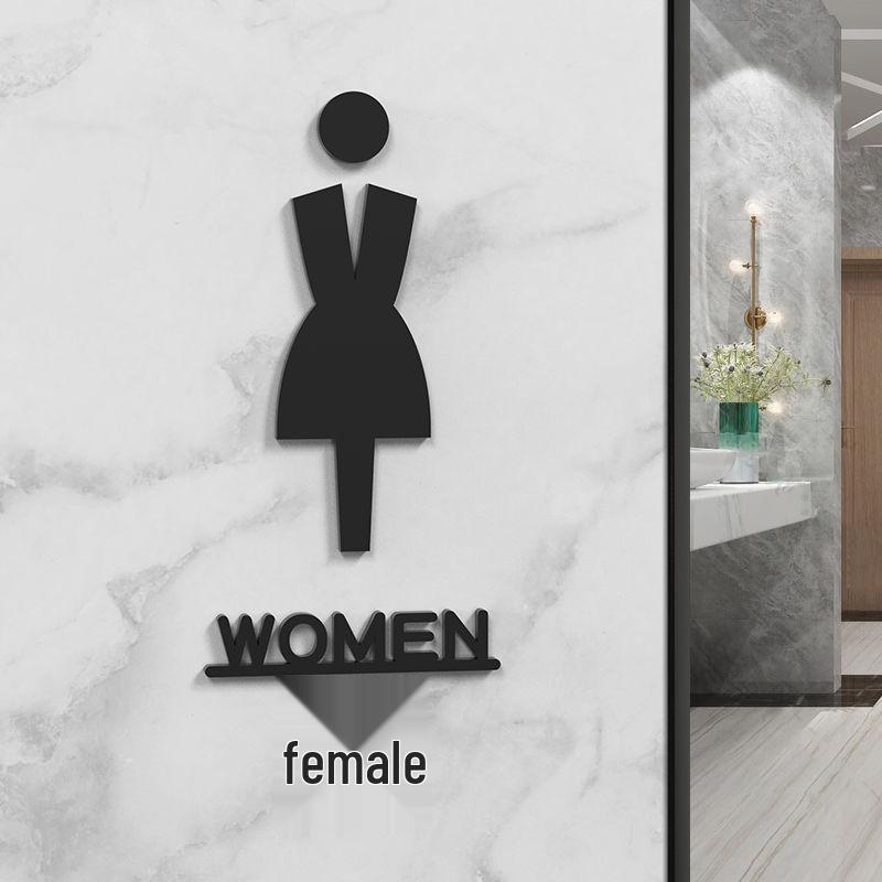 Niestandardowe znaki toaletowe: Kreatywne naklejki na toaletę do biura i hotelu dla mężczyzn/kobiet