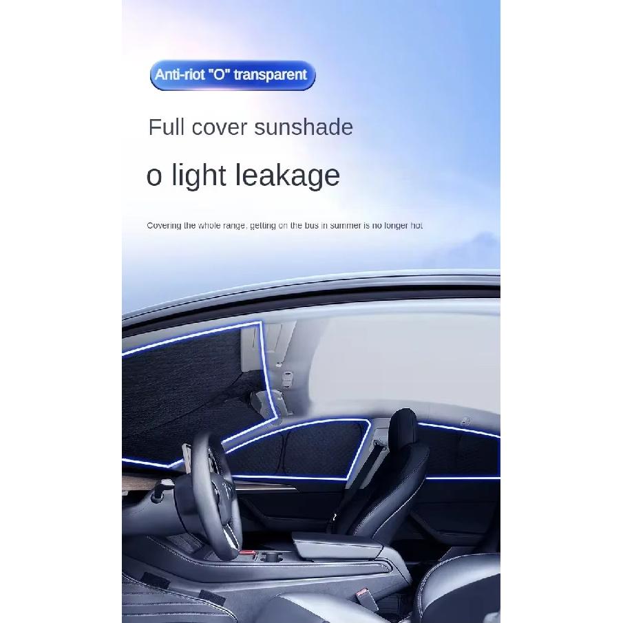 Upgraded Privacy Sunshades for Tesla Model Y / YL 2026 Side Window Windshield Blackout Sun Visor Camping Interior AccessoriesWindshield Sunshades 1