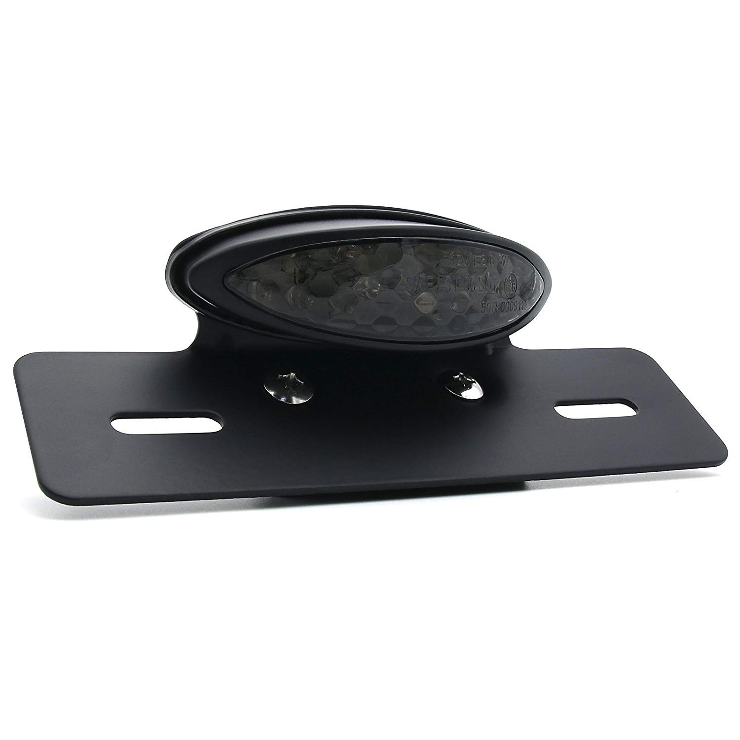 

ONGMEIL Универсальный светодиодный тонкий задний фонарь «кошачий глаз», подсветка номерного знака, кронштейн, кастомный мотоциклетный тормоз, красная линза (дым)