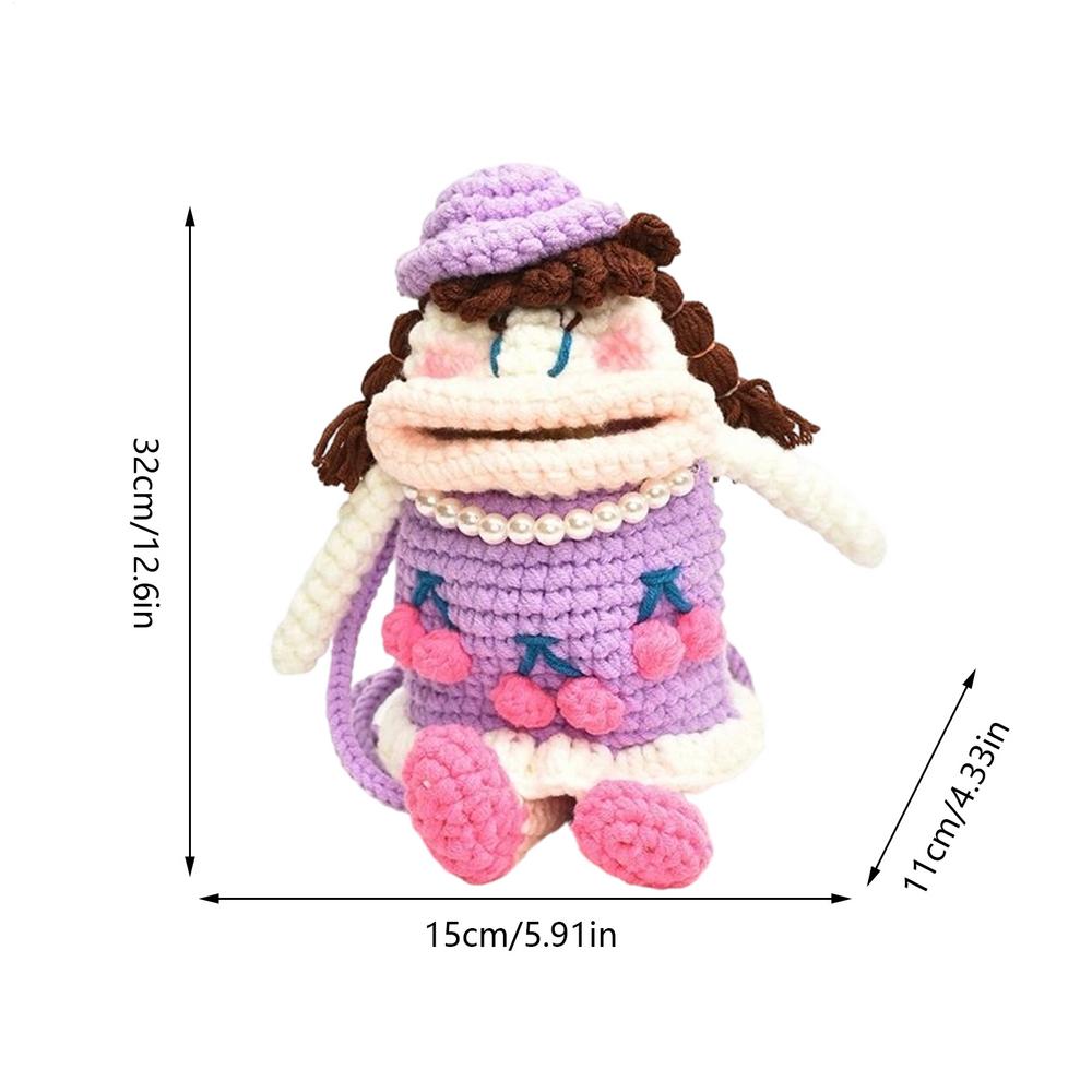 

Phone Holder Purse Knitted Aesthetic Fashion Accessories Cartoon Phone Purse Shoulder Bag For Women Girls Outdoor Shopping