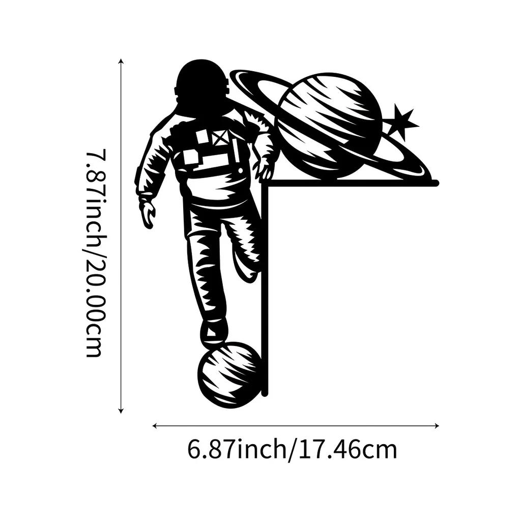 

1 шт. Декоративная наклейка на стену «Планета Астронавт» - Украсьте углы и рамы дверей коваными элементами, Потрясающее украшение для стен светло-серый