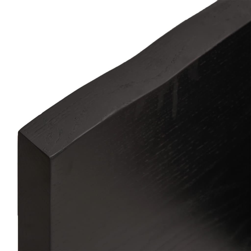 Vidaxl Blat Do Łazienki, Ciemnobrązowy, 80X60X(2-4) Cm, Lite Drewno