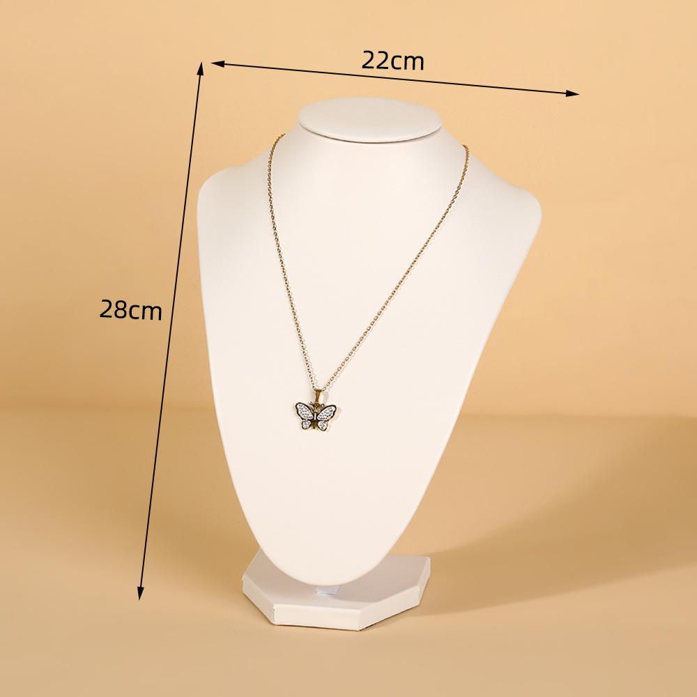 High-End Black Velvet V-Shaped Necklace Display Stand