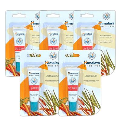 Himalaya Lip Balm 10g Tube Type, 5 Pieces