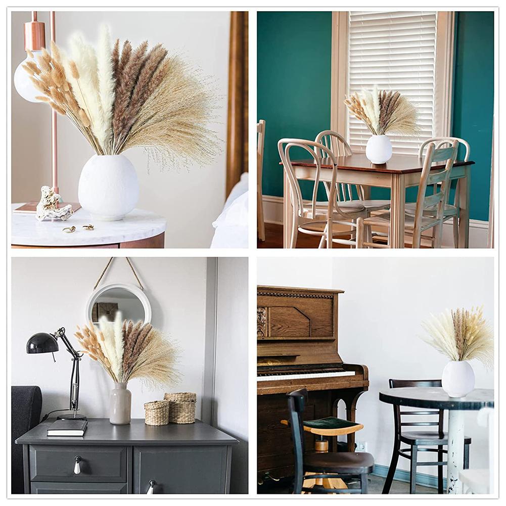 Fashion Mini False Flower Artificial Fluffy Simulation Boho Style Simulated Pampas Grass Fake Flower For Home Party Decorative