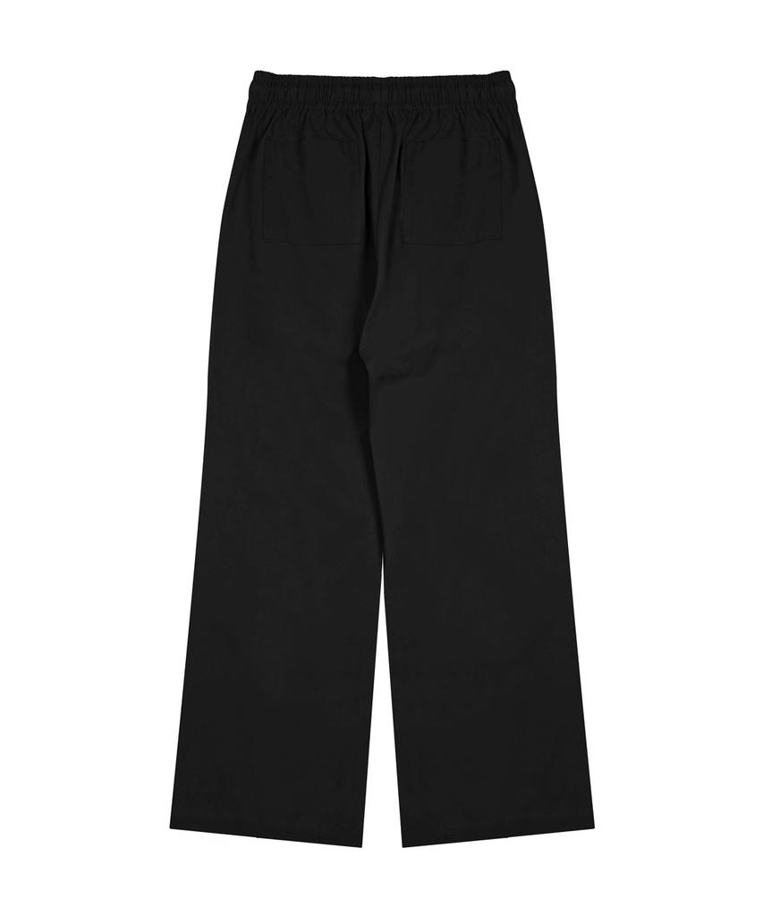 Nodeuyuumeon Cotton Relax Elastic Waist Pants [Black]