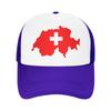 Cappellini da Baseball a Rete con Mappa e Bandiera Svizzera Svizzera Unisex Donna Sportivi Cappelli Parasole Regolabili Estivi Cappellino Trucker