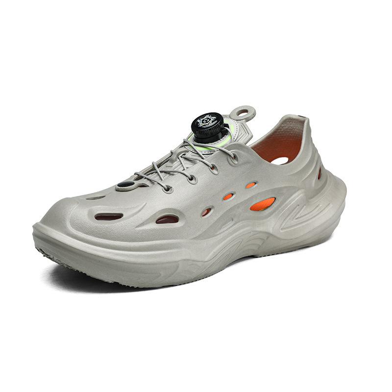 2024 Rotating Button Hole Shoes Men's Summer Wear Thick-soled Bag Head Beach Travel Outdoor Non-slip Cool Slippers