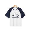 Mongtemore Girls' 2026 Summer Color-Block Print T-Shirt