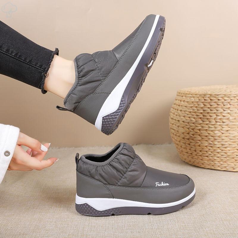 

Флисовые сноубутсы женские водонепроницаемые хлопковые ботинки для пожилых людей с мягкой подошвой, сноубутсы для среднего и пожилого возраста, домашние, на одной педали, женская обувь unk 36 unk