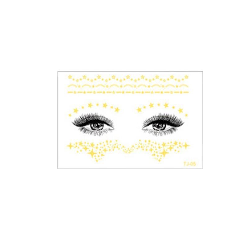 Cross Border Stamping Facial Tattoo Sticker Freckle Makeup Waterproof Sweat Proof Temporary