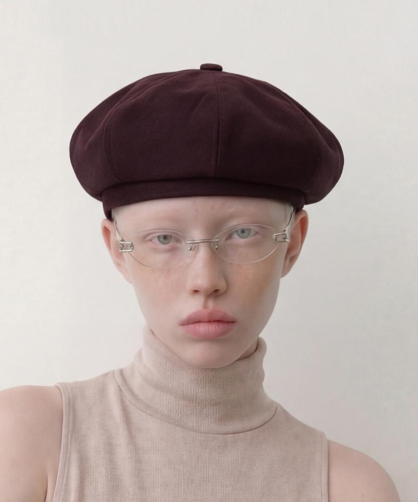 Eondeokeonteulolseutyudio Suede Beret Bread Beret / T Suede / D Wine