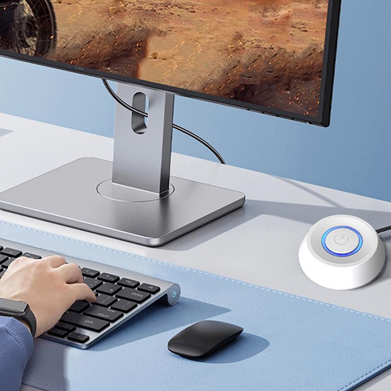 1Pc Desktop Computer Power Button Switch Push Button External Start Round Power Button Extension Cable For PC Motherboard