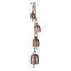 Handmade Rustic Gold Wind Chimes for Outside Garden, 4 Indian Bells with Jute Rope for Patio Decor and Meditation Spaces