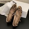 Fashion SUOJIALUN 2025 Autumn Women Flat Shoes Fashion Round Toe Ladies Elegant Mary Jane Shoes  Soft Flat Heel Outdoor Casual Single Sh