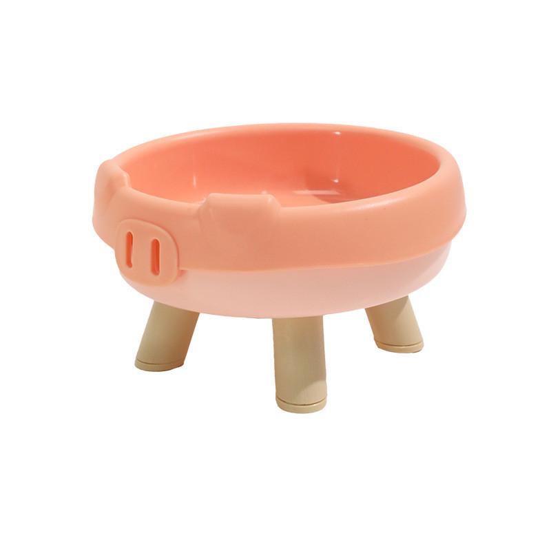 

Pet Cat Food And Water Bowl With Four Legs And Pig Nose Design For Cats роза розовый
