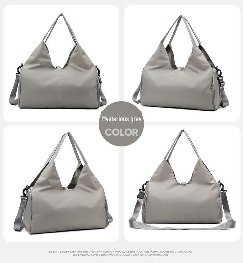 

Женская сумка для йоги и фитнеса 2024 года: Включает в себя фиксированный держатель для коврика, несколько мест для хранения, отдельный отсек для обуви, идеально подходит для коротких поездок