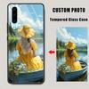 Custom Tempered Glass Case For Huawei Pura 80 P70 P60 P50 P40 P30 Pro Lite Mate 60 50 40 Nova12 11 Personalize Picture DIY Cover