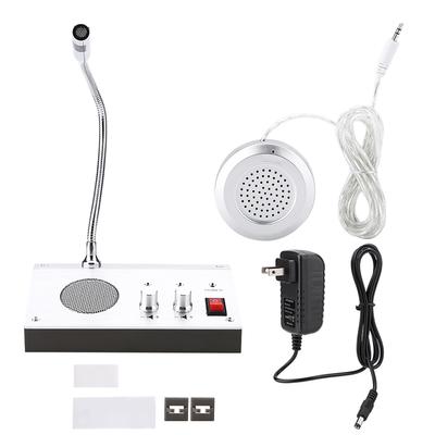 Dual Way Voice Mic Speaker Intercom Window Counter Interphone for Security Company