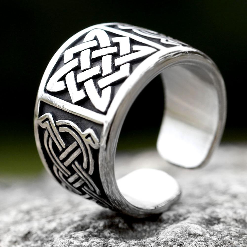 2023 New 316L Stainless Steel Viking Odin Trinity Celtic Knot Ring For Men Amulet Jewelry for Gift Free Shipping