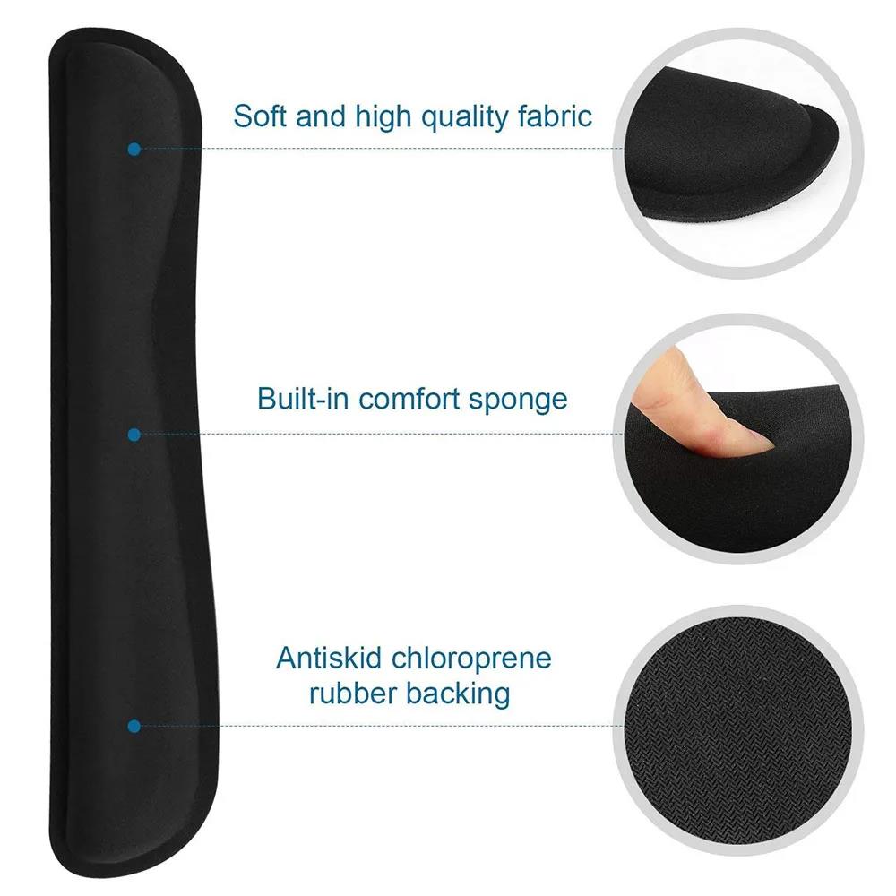 Keyboard Wrist Rest Mouse Pad With Wrist Support Memory Foam Keyboard Pad Set Ergonomic Mousepad For Office PC Laptop Mouse Pad