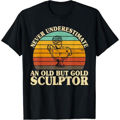 Never Underestimate an Old Sculptor Sculpture T-Shirt(1)