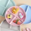 Eco-Friendly Wheat Straw Divided Plate Three-Compartments Baby Tableware  Household