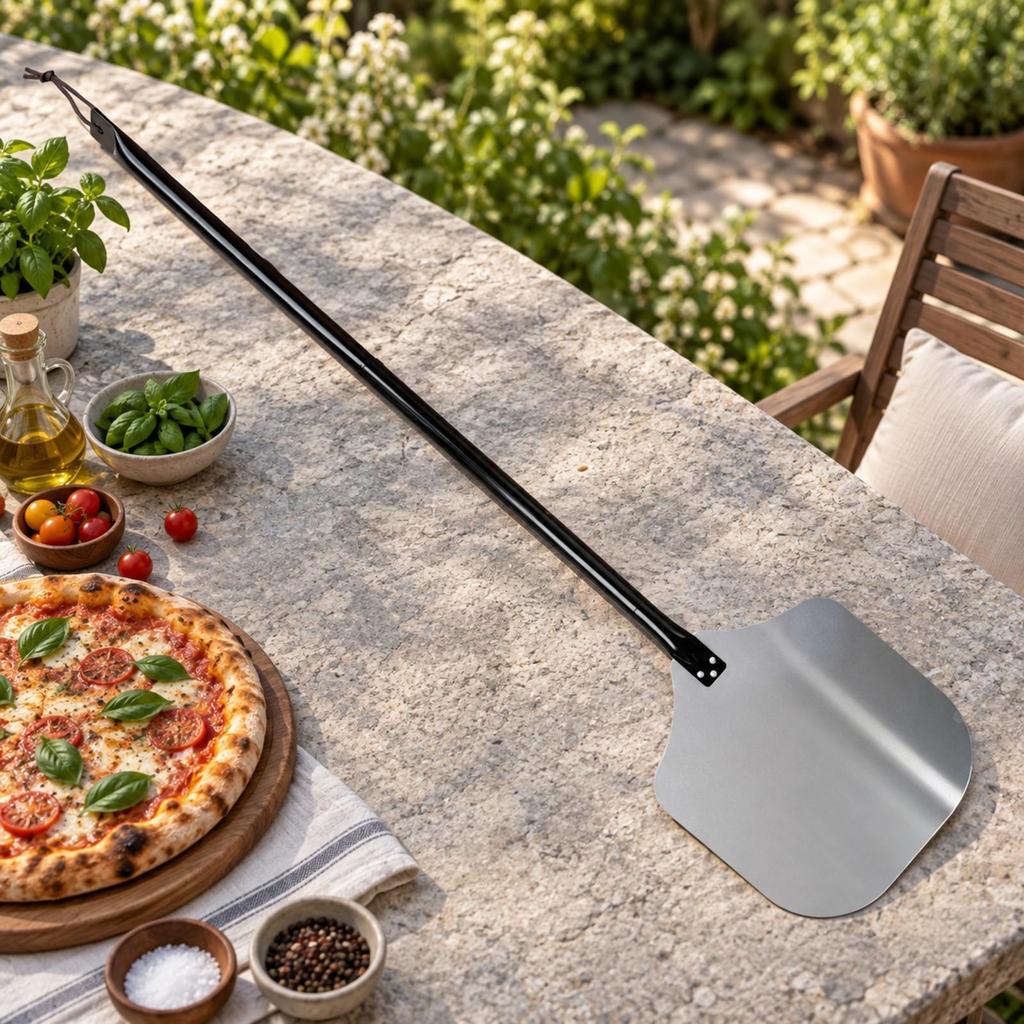 Aluminum Pizza Peel with Detachable Handle Long-Lasting Baking Tool Compact
