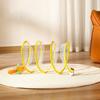Cat Tunnel Toy Spiral Kitten Toy Foldable Design Easy To Install Interactive Spiral Cat Tunnel with Feather Toy