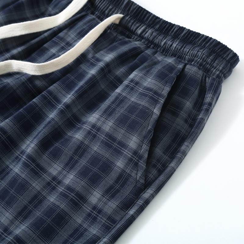 Men's Plaid Casual Shorts, Elastic Waist Drawstring Summer Beach Shorts (L-5XL)