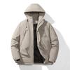 Graphene cotton jacket men's autumn and winter new hooded loose plus size thickened Hong Kong style fashion jacket padded jacket