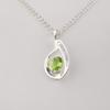 Peridot Gemstone 925 Sterling Silver Jewelry Pretty Zircon Pendant 1.4" Thanksgiving Gift For Her CZP-16-3