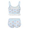 LittleForBig Bralette Set with Lace Cotton Size L Women's 2-Piece (Bear) Ruffles, Pajamas,