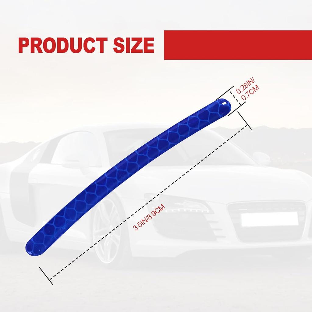20 PCS Anti Scratch Reflective Stickers, Car Wheel Decorative Stripe Stickers, Car Motorcycle Night Safety Warning Decorative Stickers Suitable for